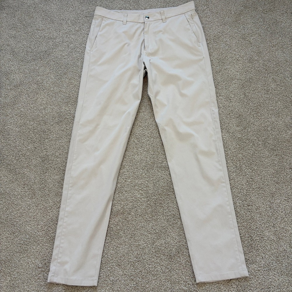 Lululemon Commission Pant Slim Ventlight Mesh Gray Size 34 Golf Athleisure